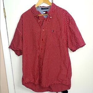 Tommy Hilfiger Red Plaid Casual Shirt